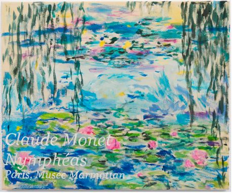 Claude Monet - Nymphéas, 2017 56x42 cm akryl på lærred
